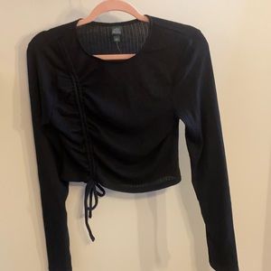 LG NWT Wild Fable Cropped Shirt